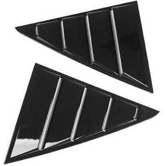 

Glossy Black Car Rear Side Vent Window Scoop Louver Cover Trim Compatible For Cadillac ATS 2013-2019