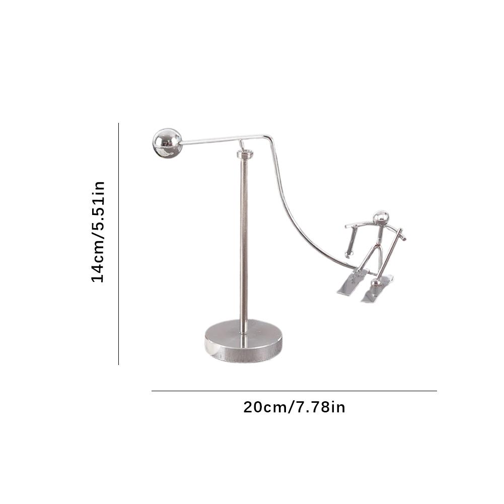 Stainless Steel Balance Ball Toy Creative Pendulum Cradle Iron Man Ornaments Decompression Desk Toy Early Education Tools Gifts