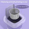 Portable Electronic Mini Washing Machine Dormitory Underwear Laundry Machine Large Capacity Foldable Washing Machine