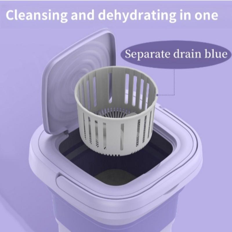 Portable Electronic Mini Washing Machine Dormitory Underwear Laundry Machine Large Capacity Foldable Washing Machine