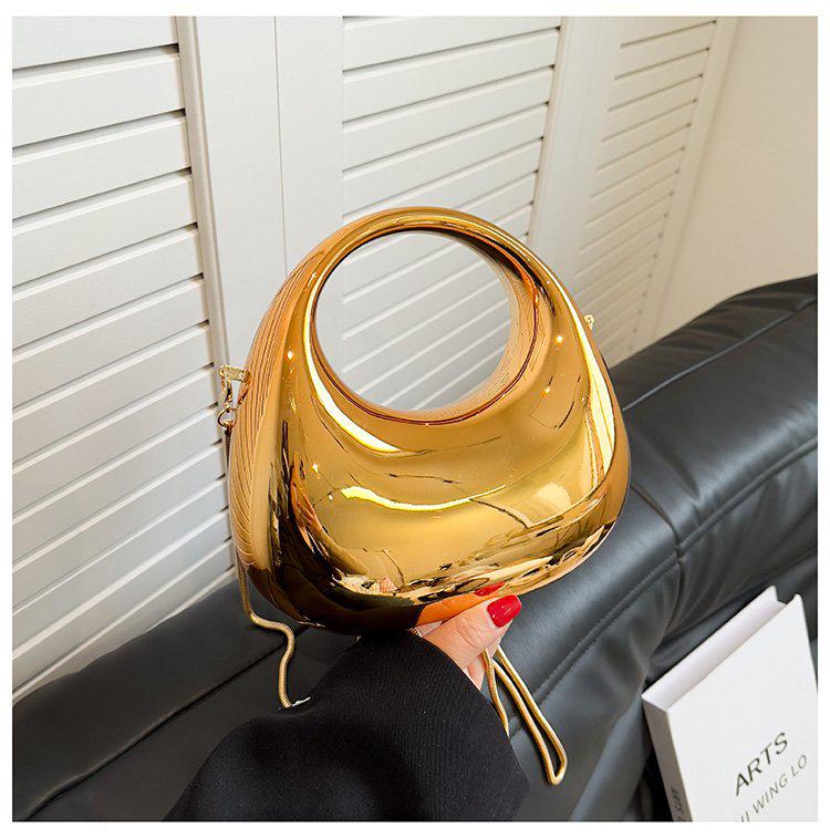 Wysokiej klasy kolorowa torebka wieczorowa w kształcie półksiężyca - Modna europejska i amerykańska moda 2025, damska torba na ramię crossbody