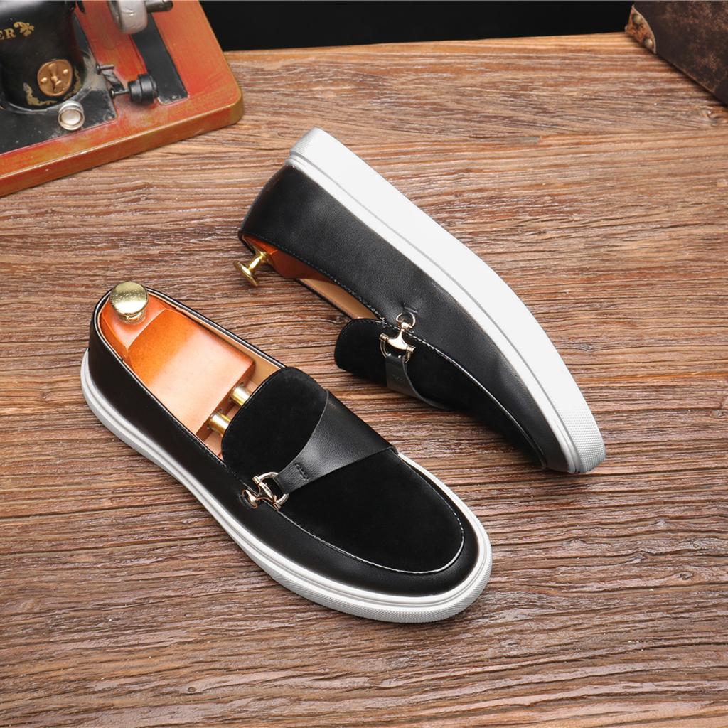Fashion Handmade Leather Mens Loafers Men's Slip On Office Flats Male Driving Shoes Tassel Men Casual Leather Shoes Fashion Men Shoes