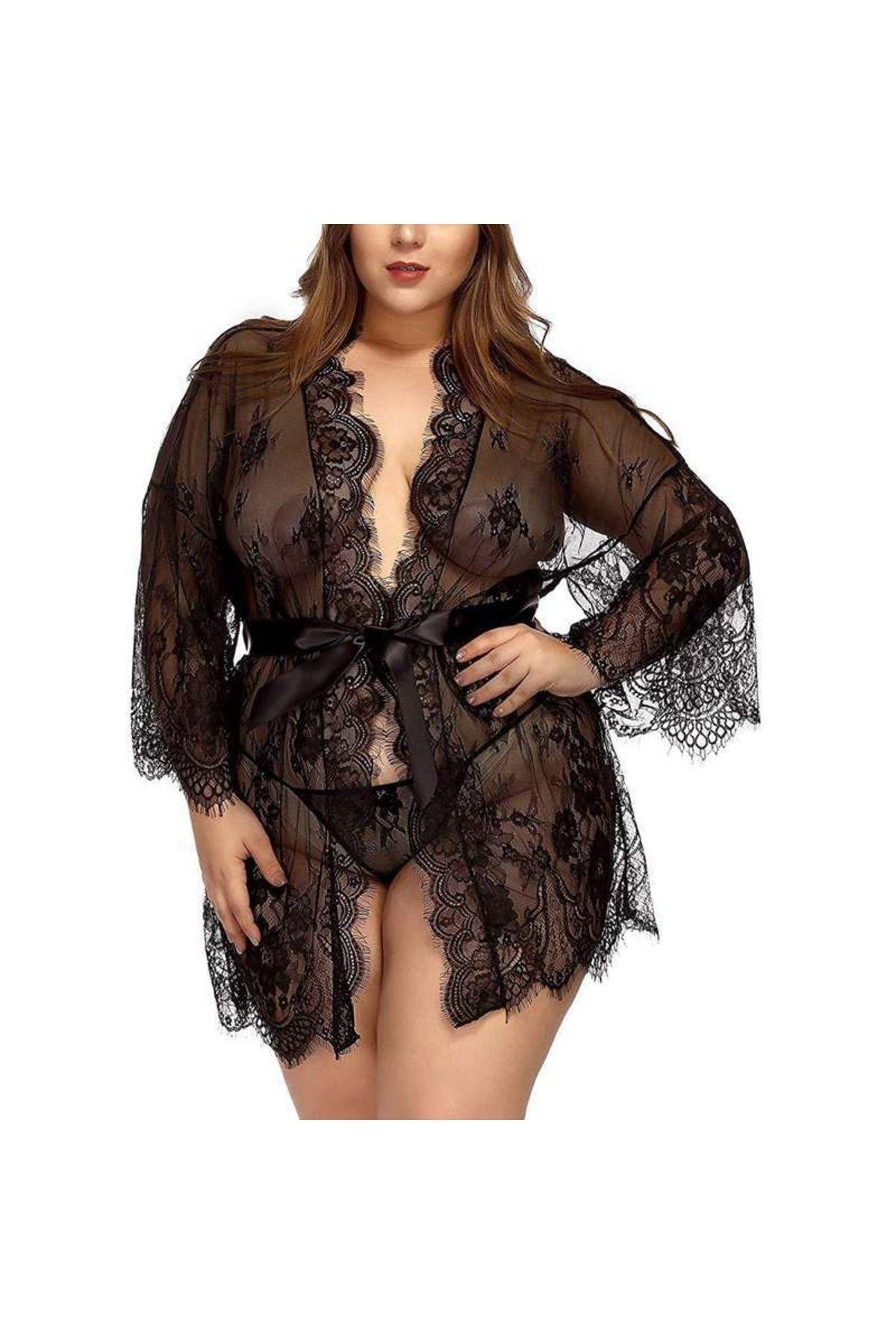 

Жіноча модна новинка Халат Мереживний халат Minella One size