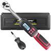 ATsafepro Digital Torque with LCD Warning Preset Torque for and Bicycle and Equipment Calibration Wrench, 3/8" 6-135N.m, 9.5mm Drive, Light, Wrench,