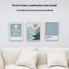 1:12 Dollhouse Miniature Vintage Mural Photos Wall Picture Scene Decoration 1 Set Doll House DIY Accessories