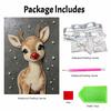 Frameless Pearl Painting Kit Cute Reindeer Aesthetic Wall Art DIY Sparkling Bead Canvas Room Decor Creative Craft