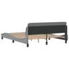 Bed Frame  Dover  Light Gray 152x203 cm Fabric