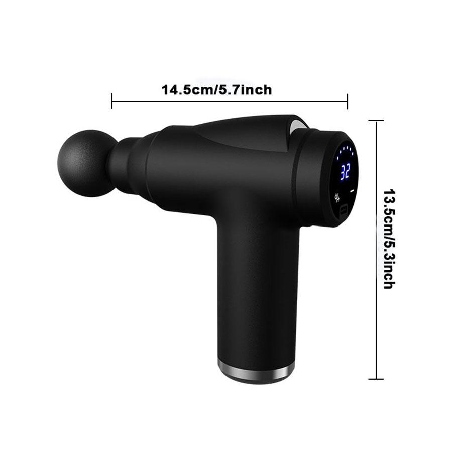 USB charging fascia gun with LCD display and multi level adjustment suitable for full body massage massage