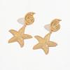 Gold earrings jewelry creative design sense starfish earrings high sense holiday style earrings female