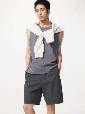Pantalon court stretch facile Seersucker