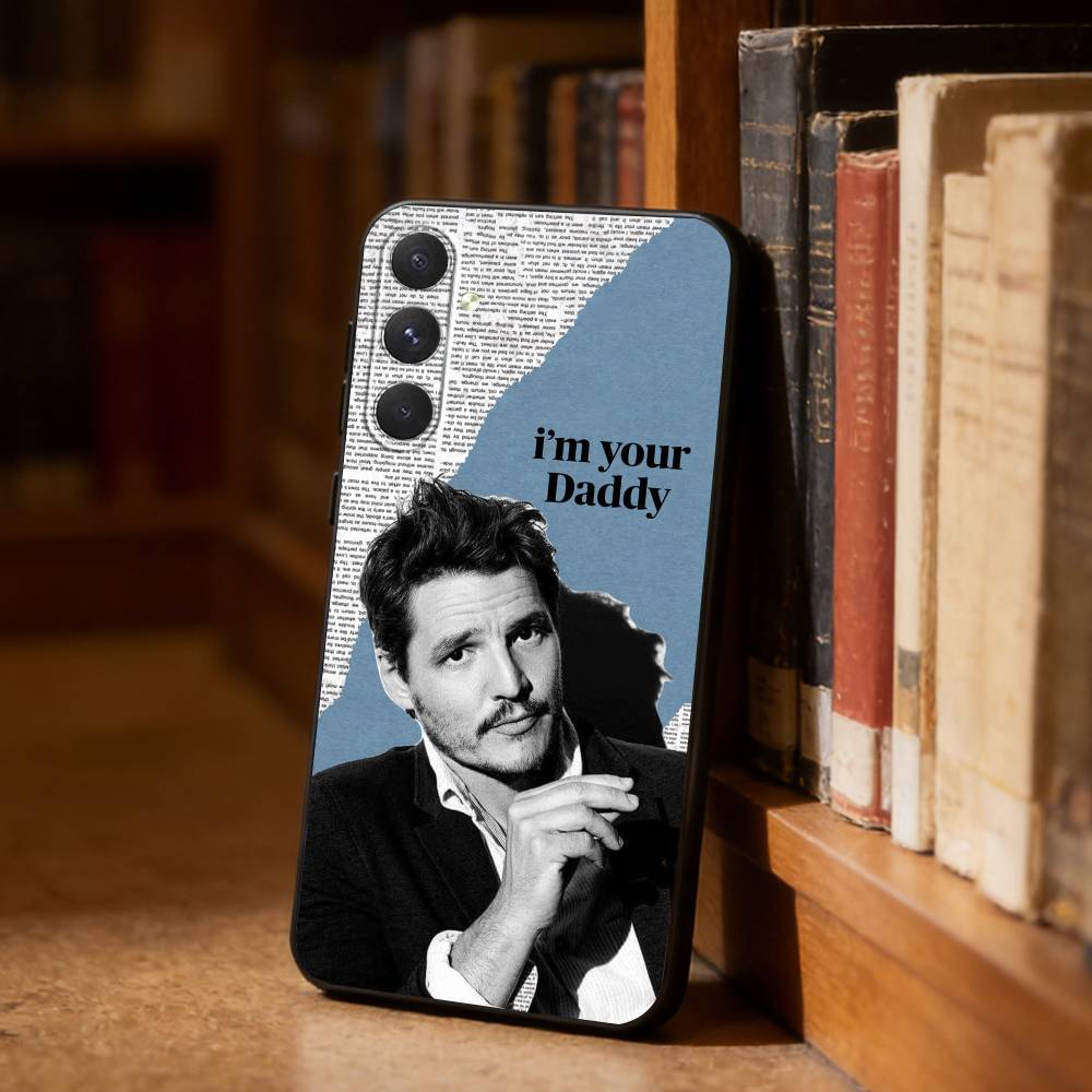 P-Pedro Pascal Actor Phone Case For Samsung S26,S25,S24,S23,S22,S21,Plus,Fe,Lite,Others Black Cover