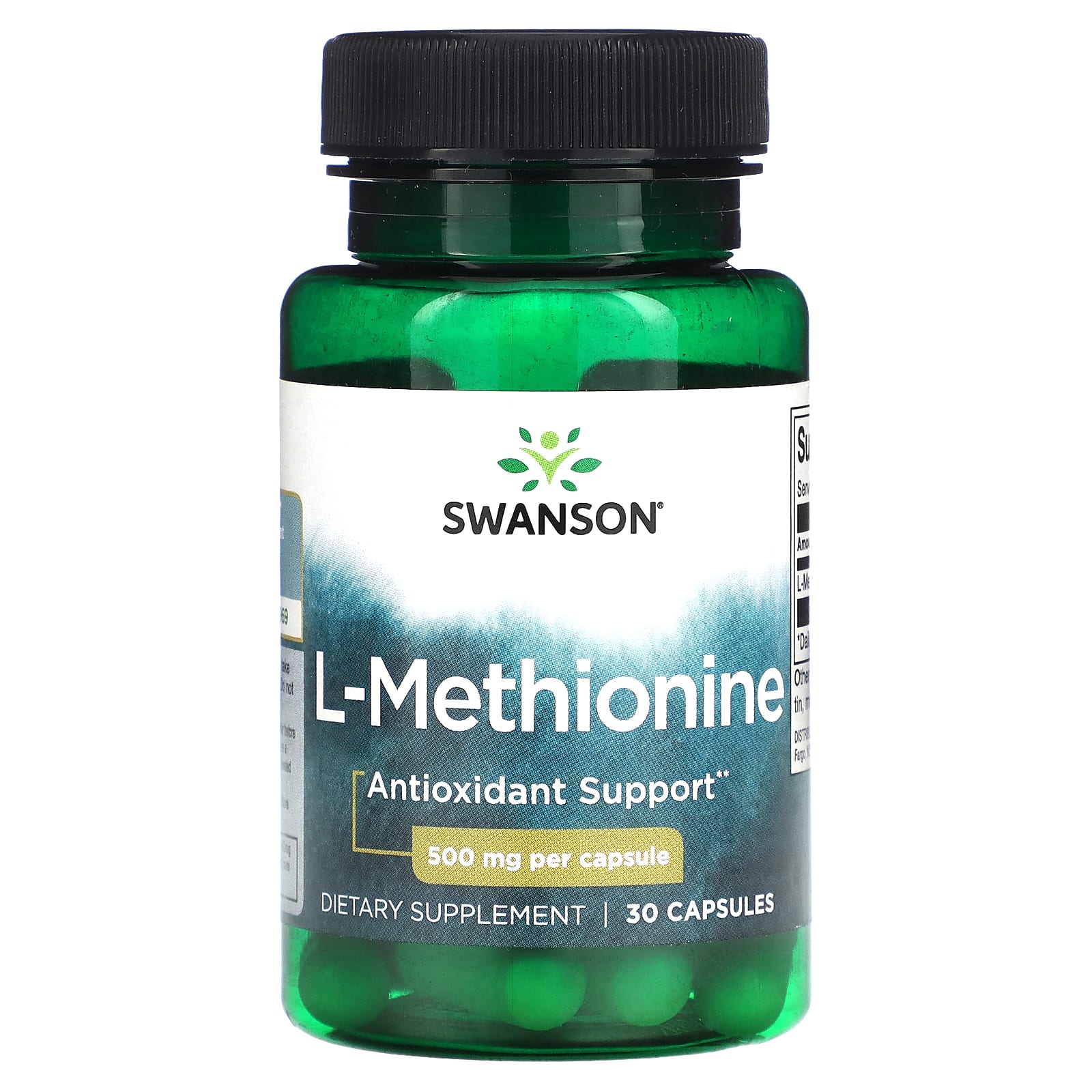 

L-Methionine, 500Mg, 30 Capsules