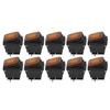 10Pcs 2 Position Rocker Toggle Switch On Off 30A AC 125V 250V for Boat with LED Light 4 Pins
