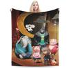 Sing 2 Kids Cartoon Movie Knitted Blanket Flannel Musical Comedy Soft Throw Blanket for Home Couch Bedspread
