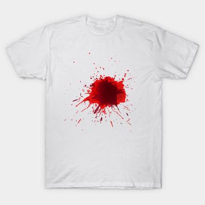 T-Shirt Damen Happy Halloween Blutspritzer Kostüm Harajuku Print Kawaii T-Shirt Sommer Kurzarm Damen T-Shirt Top Tee