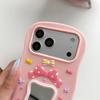 Cute 3D Butterfly Bow Case for iPhone 17 Pro Max 12 13 14 15 16 Plus 16E Soft Silicone Makeup Mirror Cover
