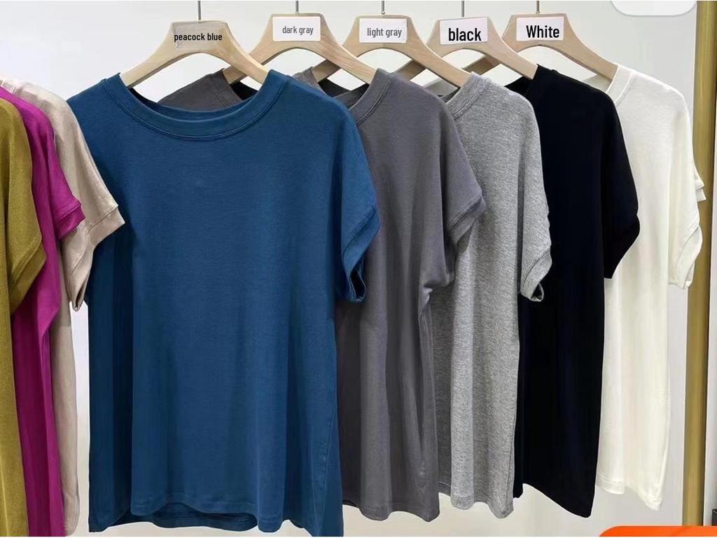 Women's Fashion Solid Color Short-Sleeved Top - 2025 Summer Collection