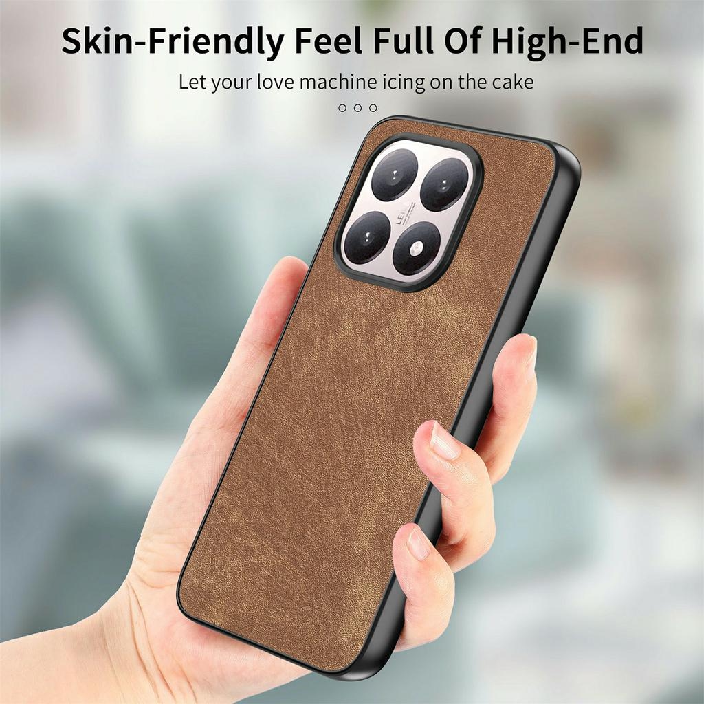 For Xiaomi 15T Case Shockproof Slim Retro Leather Phone Back Cover