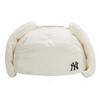 MLB New York Yankees Polyester Trapper Hat Earflap Hat Unisex White Fashion 3AWMPC136-50CRS
