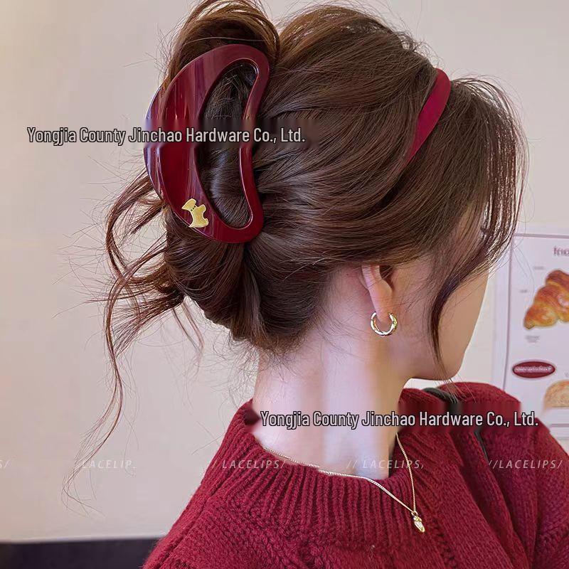 Korean Elegant Puppy Hair Clip for Women 2025 - New Stylish Temperament, Large Shark Hairpin Accessory