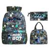 Game Astro bot peripheral printing fashion primary and secondary school students schoolbag three-piece set multi-function large capacity