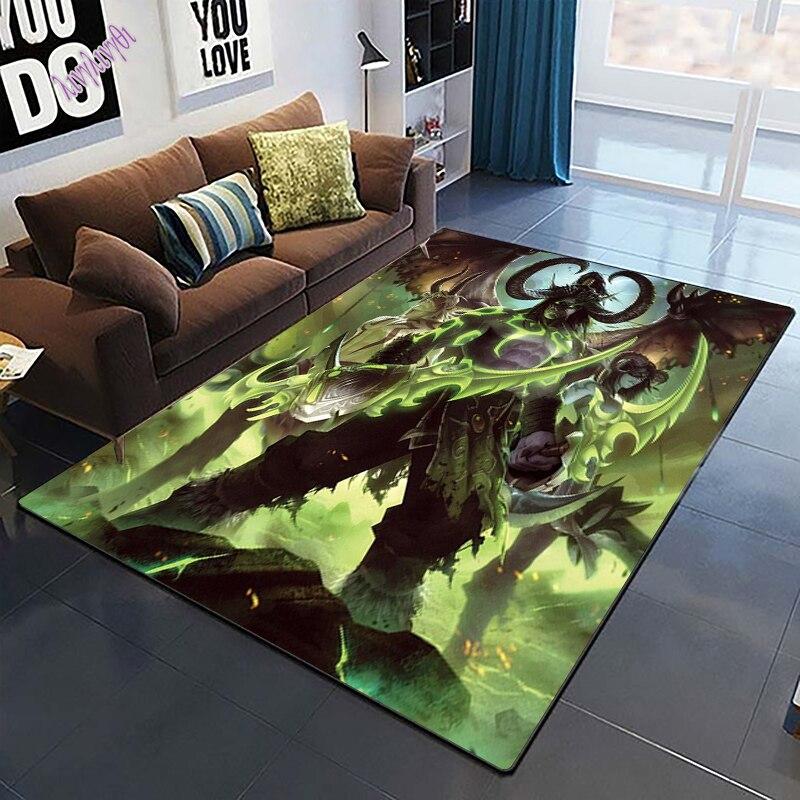 World of Warcraft Cool Creativity Tištěný vzor Protiskluzový koberec Bohemia Koberec Obývací pokoj Dekorace koberce Tapiserie