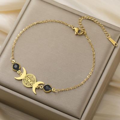 Hecate Bracelet Triple Moon Goddess Protection Bracelets For Women Hekate Mythology Pagan Amulet Moonstone Jewelry Gifts