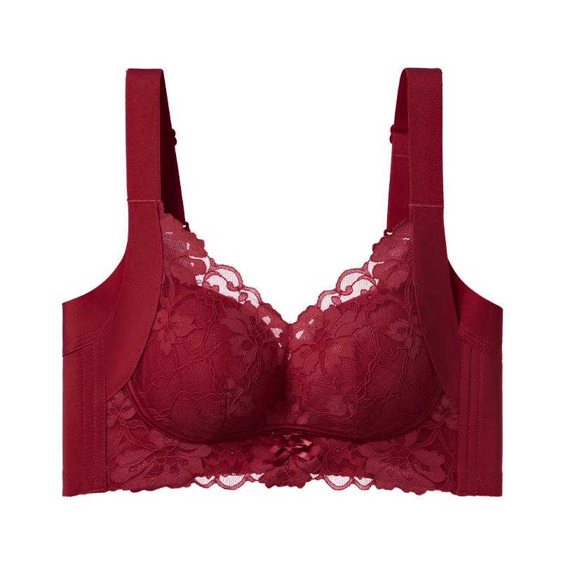 Lace micro transparent comfortable gathering bra, 24 hours without skin pricking, A-B cup exclusive, exquisite and not restrictive