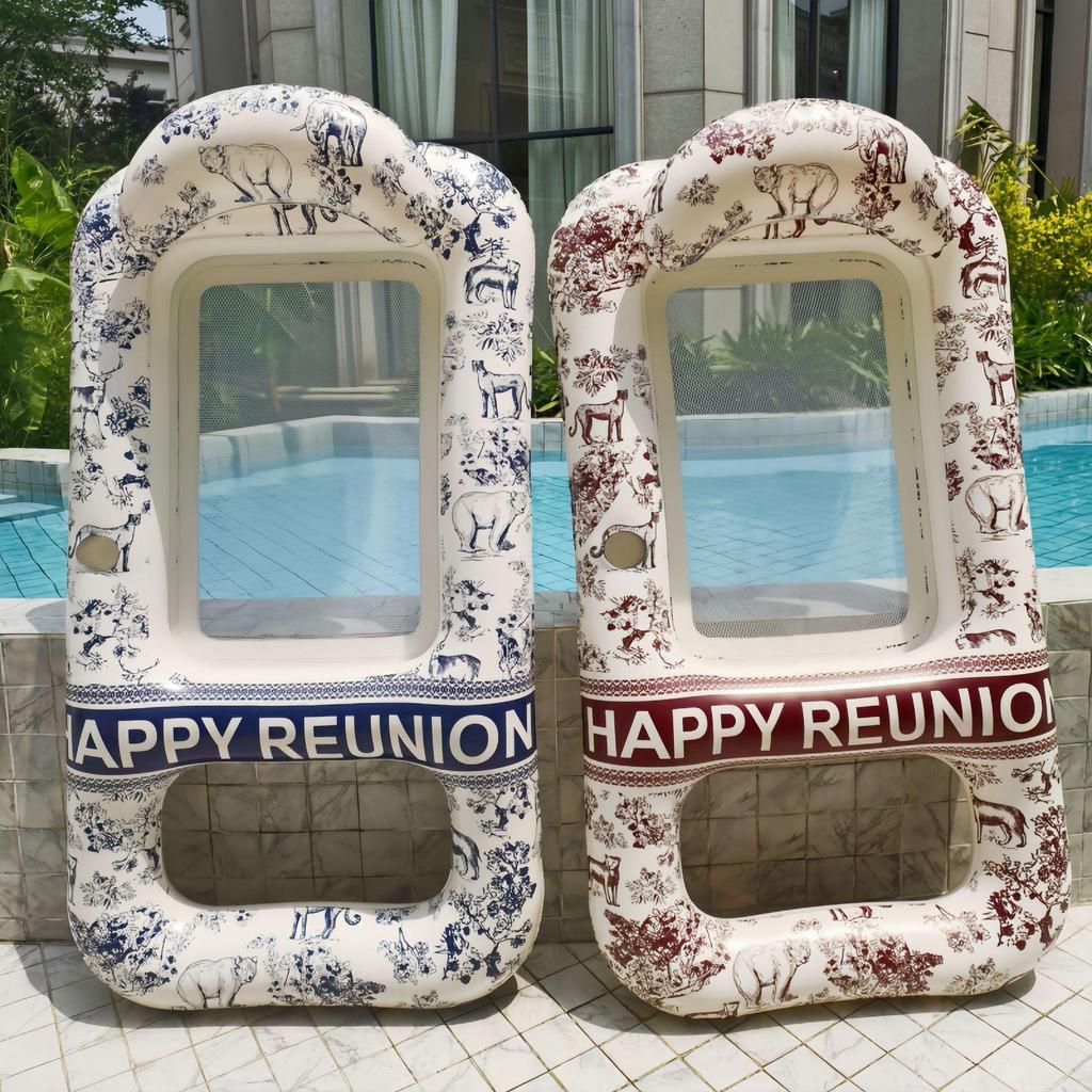 New Arrival Adult Inflatable PVC Water Lounger - Striped Mesh Floating Hammock