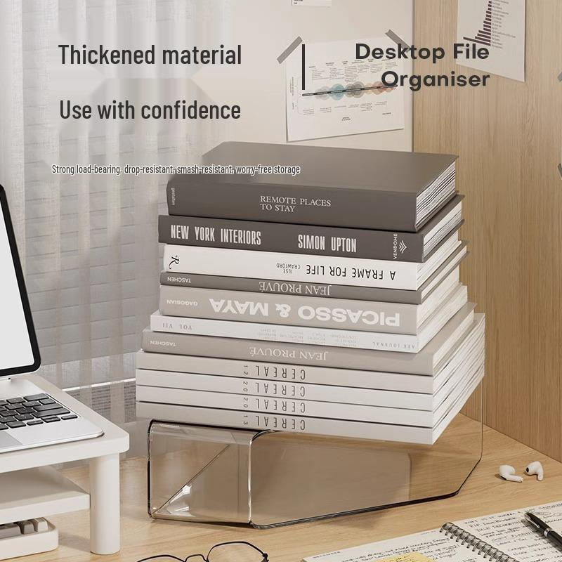 Acrylic Multifunctional Desktop Book Stand & File Organizer