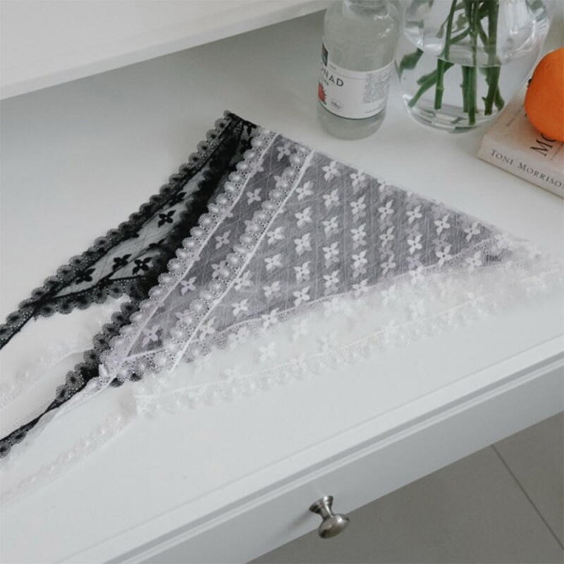 Women s White SS Lace See-through Hood A33589_Black