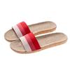 Linen Slippers Household Thick Bottom Straw Weaving Men and Women Summer Cool Slippers Home Indoor Non-slip