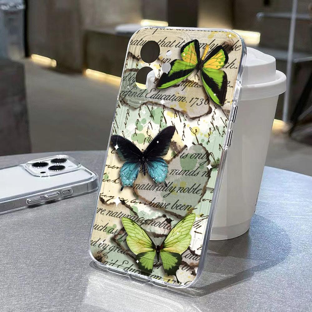 Flowers Phone Case For iPhone 15 Pro Case Iphone 13 11 12 14 Pro Max XR X XS 7 8 Plus SE Luxury Shockproof TPU Silicone Cover