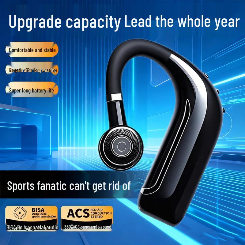 Wireless Bluetooth Earphones D56 with Digital Display and Ear-hook, Long Battery Life, In-ear & Universal Fit