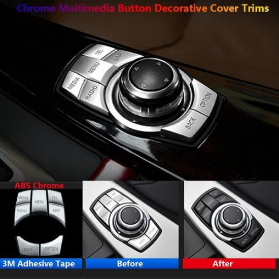 For BMW 1 2 3 4 5 7 X1 X3 X4 X5 X6 F10 F30 F15 F16 Multimedia Buttons Cover Trim