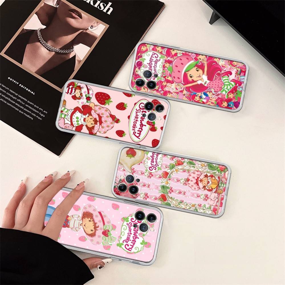 S-Strawberry Cartoon S-Shortcake Girl Case For Iphone 17 16 15 Pro Max 11 12 13 14 Pro Plus Phone Cover