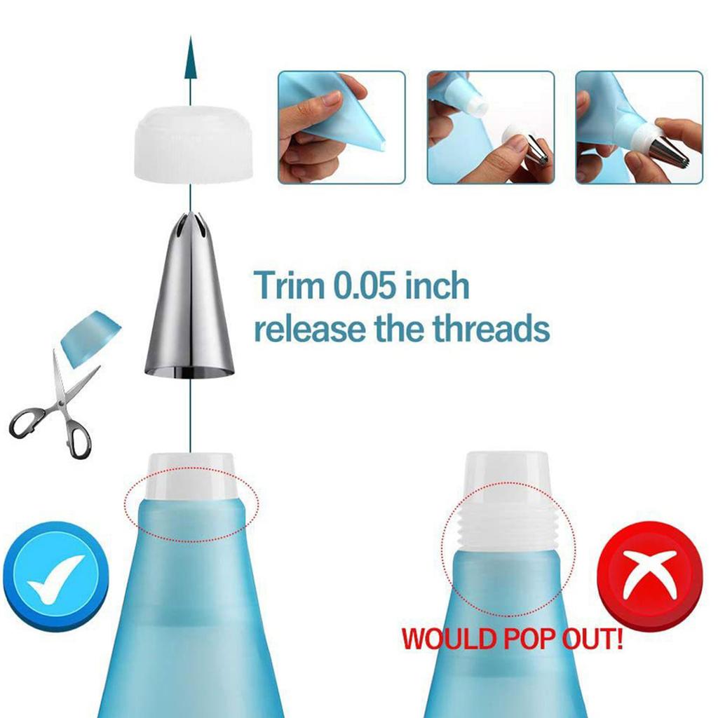 16 Pieces Piping Bags And Tips Set 14 Icing Tips Icing Piping Nozzles Set Frosting Bags Ties Cupcake Decorating Kit Cupcake Tool