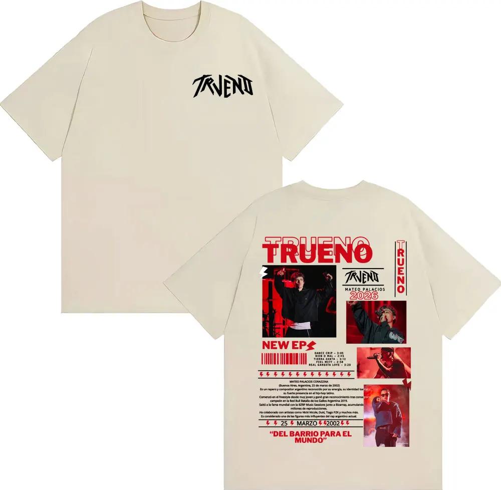 Trueno Mateo Palacios Tour 2026 New Cover Tshirts Unisex Women Fashion Gothic Hip Hop Tshirt Summer Tops Loose T Shirt Streetwear