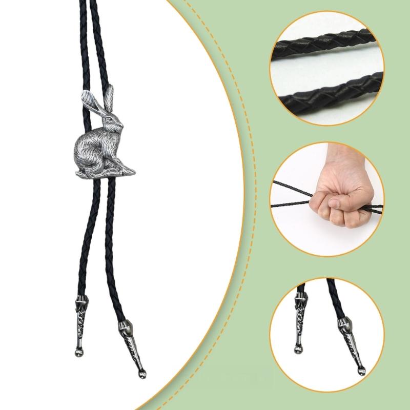 Delicate Bolo Tie for Man Western Cowgirls Metal Necktie Carnivals Costume Jewelery for Adult Teen Western Necklace