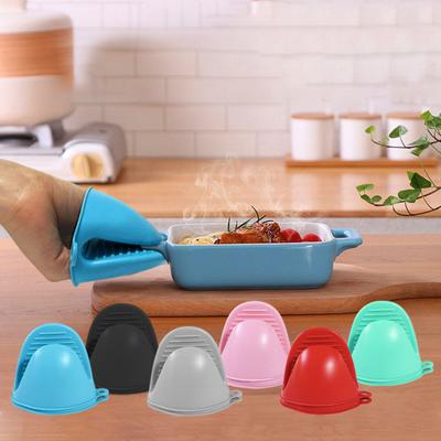 1 Pair Silicone Mini Oven Gloves Heat Resistant Cooking Pinch Mitts Non-Slip Kitchen Potholder for Baking Cooking