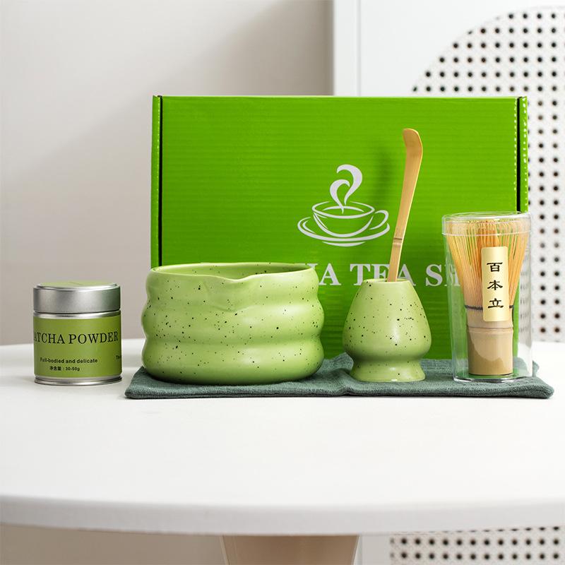 6pcs Matcha Green Tea Whisk Teaware Japanese Ceremony Bamboo Chasen Tea Tool Tea Brush Exquisite Matcha Kit for Teaset