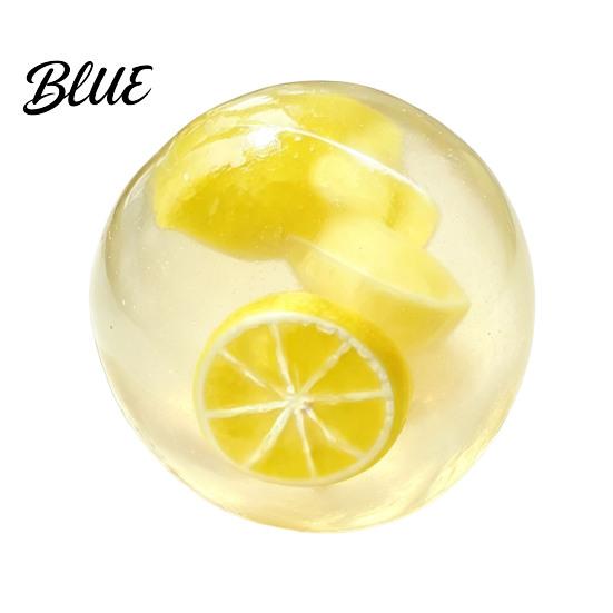 Hand Therapy Squeeze Balls Shapeable Pearlescent Ball Fidget Toy Anxiety Relief Clear Tactile Sensory Toy Fake Fruit Inside Stress for Kids Adults