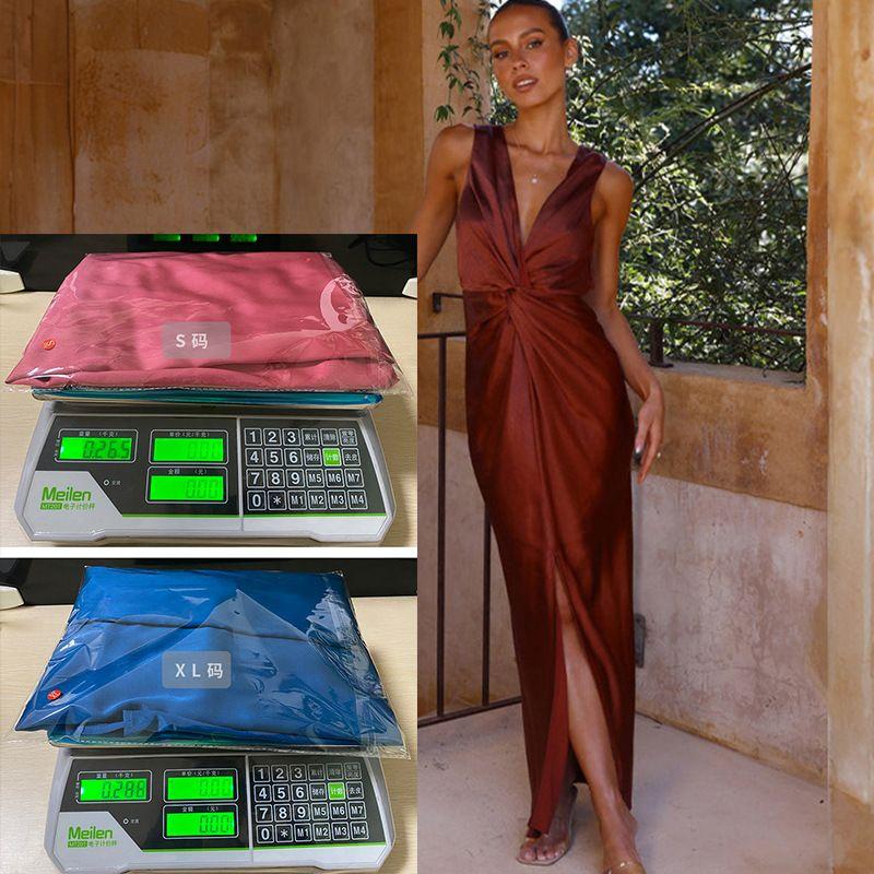 

Sexy Deep V Sleeping Evening Dress Sexy Deep V Sleeveless Evening dress Dress Brown XL