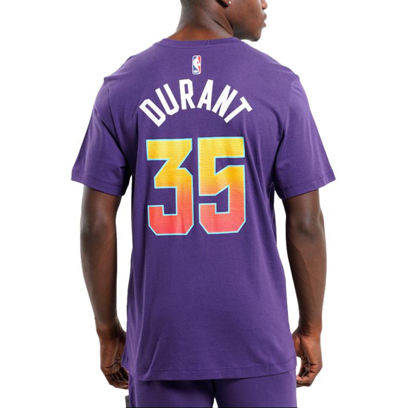 Nike Crew Neck Pullover Printed Letter Short Sleeve Basketball Jersey Kevin Durant 35 Phoenix Suns Men jersey Dark-Blue FN1233-535
