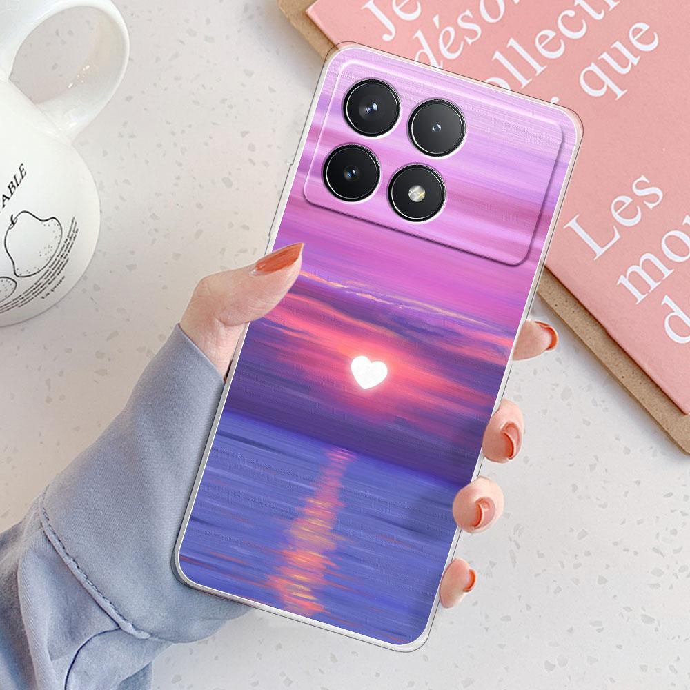 Pour Xiaomi Poco F6 Pro Coque Pour Xiaomi Poco M6 4G Housse Anti-choc Transparente Souple Silicone Coque de Téléphone sur Xiaomi PocoF6 Mode Funda