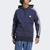 adidas Essentials Fleece 3-Stripes Full-Zip Hoodie Legend Ink Men Streetwear IJ6478