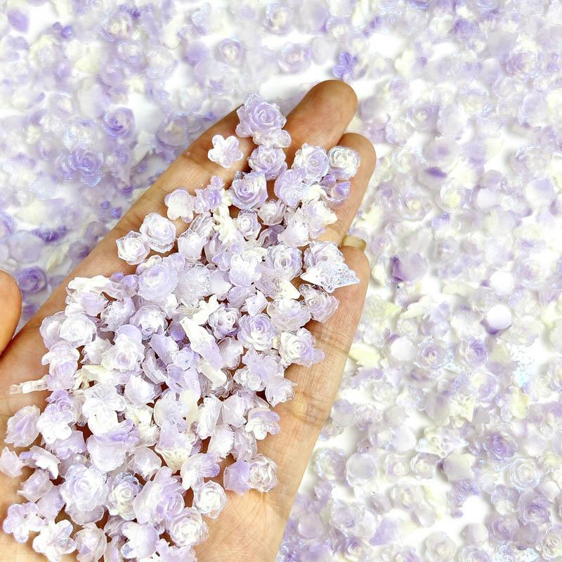 Hot-Selling Floral Color Nail Art Kit Luminous Resin Spring Fresh Nail Art Accessories