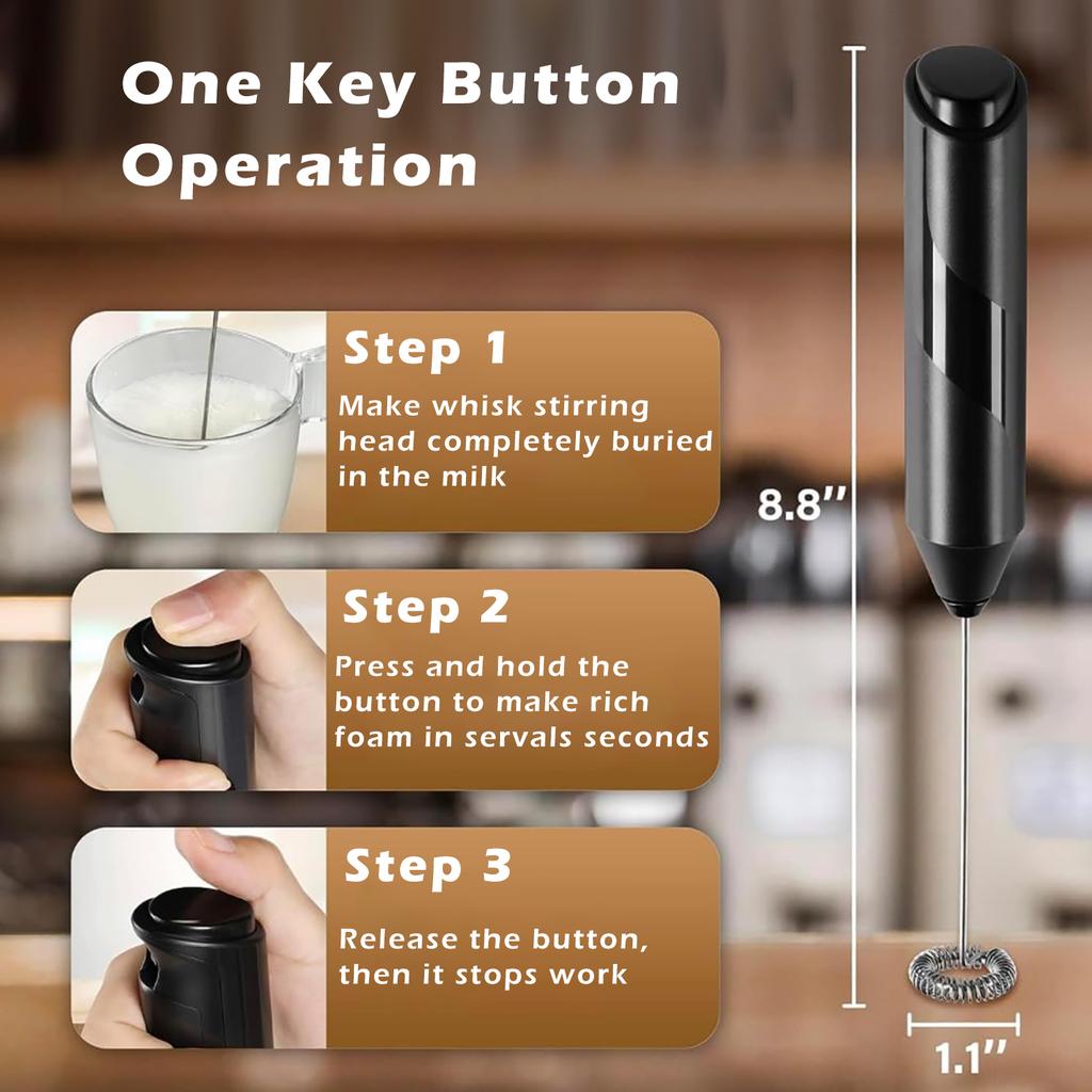 Elektrický napěňovač mléka Kávová metla Mixér Mini napěňovač Rukojeť Míchadlo Cappuccino Maker Kuchyňské náčiní Šlehač vajec