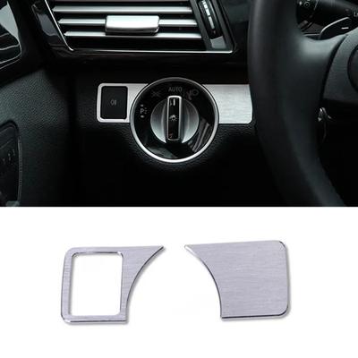 Car Headlight Adjustment Button Decoration Cover Trim For Mercedes Benz A W176 B W246 C W204 E W212 E350 GLK X204 GL ML