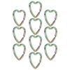10PCS Key Ring Heart Shaped Design Colorful Appearance Fine Workmanship High Hardness Keychain